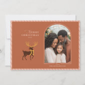 Elegante Stag Arch Foto Weihnachtskarte Feiertagskarte (Vorderseite)