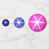 Elegante Star Sapphire Gemstones Konfetti (Rückseiten)