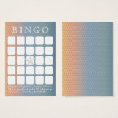Elegante Starfish 5x5 Brautparty Bingo Card (Vorne & Hinten)