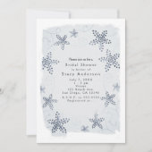 Elegante Starfish & Sequins Blue Beach Einladungen (Vorderseite)