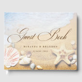 Elegante Starfish Tropical Beach Hochzeit Gästebuch (Vorderseite)