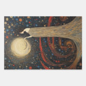 Elegante Starry Night Art Nouveau Decoupage Geschenkpapier Set (Vorderseite)