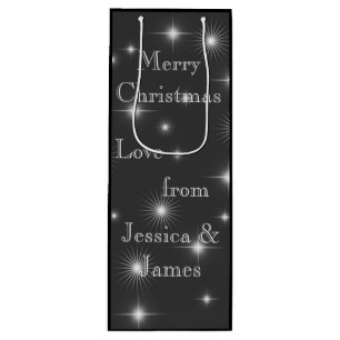 Elegante Starry Night Personalisiert Geschenktüte Für Weinflaschen