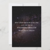 Elegante Starry Night Sky Galaxy Einladung zur Hoc (Rückseite)