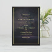Elegante Starry Night Sky Wedding Einladung (Stehend Vorderseite)