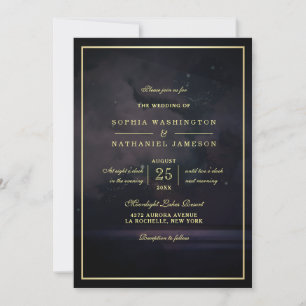 Elegante Starry Night Sky Wedding Einladung