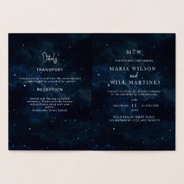 Elegante Starry night Wedding Einladung Modern