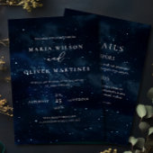 Elegante Starry night Wedding Einladung Modern