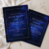 Elegante Starry night Wedding Einladung Modern