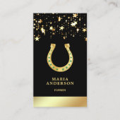 Elegante Stars Confetti Imitats Visitenkarte (Vorderseite)