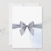 Elegante Staubblaue Bogen-Hochzeit Save The Date (Rückseite)