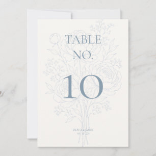 Elegante staubblaue botanische Gartenhochzeit Einladung