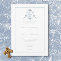 Elegante staubblaue Chinoiserie-Engel-Hochzeit