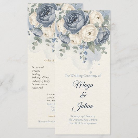 Elegante staubblaue Pfingstrose französische flora Programm (Vorne/Hinten)
