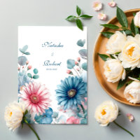 Elegante staubblaue rosa Gerbera Daisy Eukalyptus