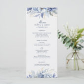 Elegante staubblaue und hellblaue Blumenkunst (Stehend Vorderseite)