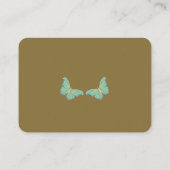 Elegante, staubgrüne Aquarell & Mini-UAWG Begleitkarte (Rückseite)