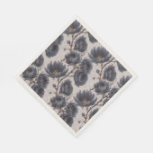 Elegante staubige blaue Blume rustikale Hochzeit Serviette (Ecke)