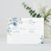 Elegante, staubige, blühende Brautkarte (Stehend Vorderseite)