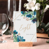 Elegante, staubige Goldmedaille Tischnummer