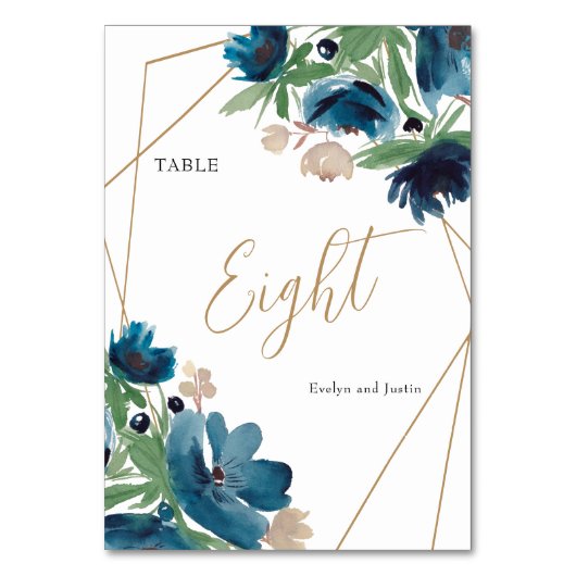 Elegante, staubige Goldmedaille Tischnummer (Vorderseite)