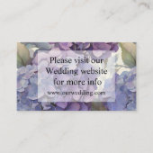 Elegante, staubige, lila Hydrangeas Begleitkarte (Vorderseite)