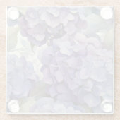 Elegante, staubige, lila Hydrangeas Glasuntersetzer (Rückseite)