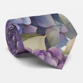 Elegante, staubige, lila Hydrangeas Krawatte (Gerollt)