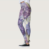 Elegante, staubige, lila Hydrangeas Leggings (Links)