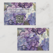 Elegante staubige lila Hydrangeas mit Aquarellfarb Begleitkarte (Vorne/Hinten)