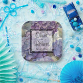 Elegante, staubige, lila Hydrangeas Pappteller (Party)