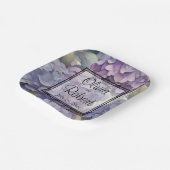 Elegante, staubige, lila Hydrangeas Pappteller (Gewinkelt)