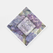 Elegante, staubige, lila Hydrangeas Serviette (Ecke)