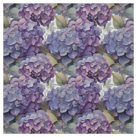 Elegante, staubige, lila Hydrangeas Stoff (Muster)