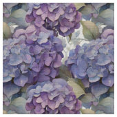 Elegante, staubige, lila Hydrangeas Stoff (Nahaufnahme)