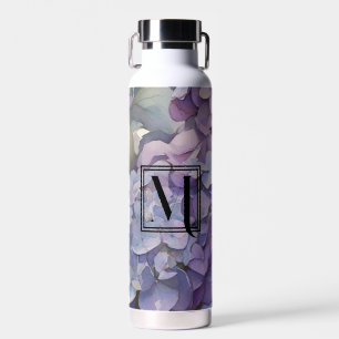 Elegante, staubige, lila Hydrangeas Trinkflasche