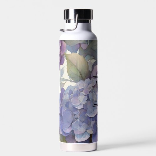 Elegante, staubige, lila Hydrangeas Trinkflasche (Rechts)