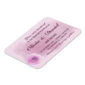 Elegante staubige lila Rose Hochzeitsfeier Magnet (Linke Seite)