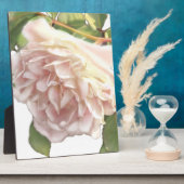 Elegante, staubige, orange Rose Fotoplatte (Seite)