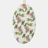 Elegante, staubige, orange Rose Keramik Ornament (Rechts)