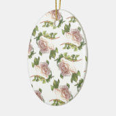 Elegante, staubige, orange Rose Keramik Ornament (Links)