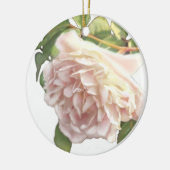 Elegante, staubige, orange Rose Keramik Ornament (Links)