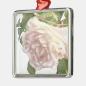 Elegante, staubige, orange Rose Ornament Aus Metall (Links)