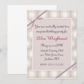 Elegante staubige Rose Ladys Birthday Einladung (Vorne/Hinten)