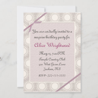 Elegante staubige Rose Ladys Birthday Einladung