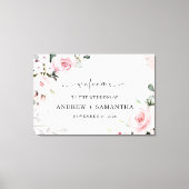 Elegante staubige Rose und graue Hochzeitsdekorati Leinwanddruck (Vorderseite)