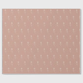 Elegante Staubrose Einfache Blume Geschenkpapier (Flach)