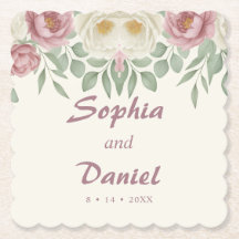 Elegante Staubrose Pfingstrose Florale Hochzeit