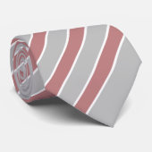 Elegante Staubrose Silber gestreifte Hochzeit Krawatte (Gerollt)