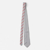 Elegante Staubrose Silber gestreifte Hochzeit Krawatte (Rückseite)